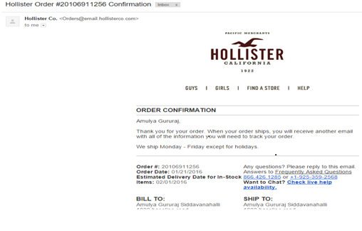 Hollister live chat ReadyChat